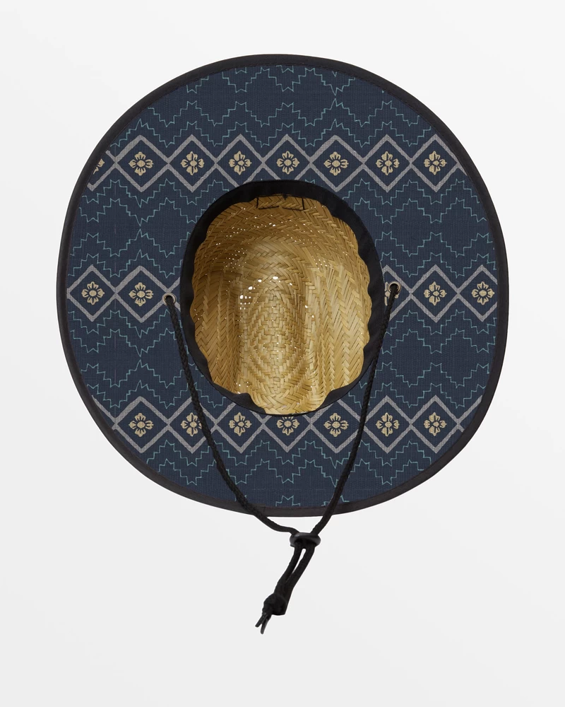 Billabong Tides Print Lifeguard Straw Hat - Navy