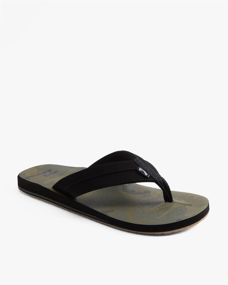 Billabong All Day Impact Print Slip-On Sandals - Military Camo