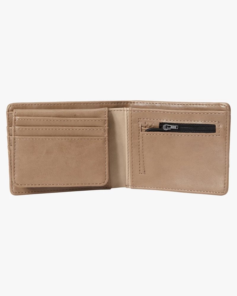 Billabong Dimension Faux Leather Bi-Fold Wallet - Clay