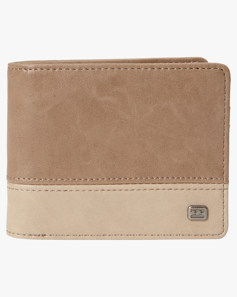Billabong Dimension Faux Leather Bi-Fold Wallet - Clay