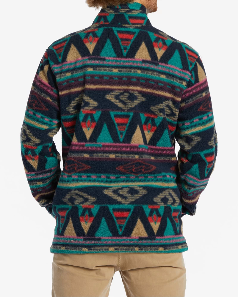 Billabong Boundary Half-Zip Mock Neck Fleece - Navy