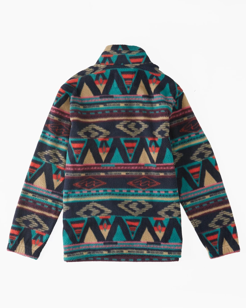 Billabong Boundary Half-Zip Mock Neck Fleece - Navy