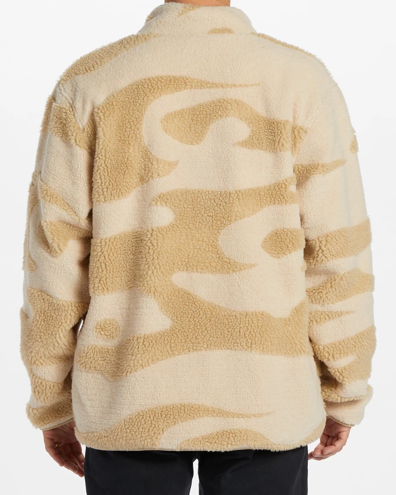Billabong Boundary Switchback Zip-Up Sherpa Fleece - Chino