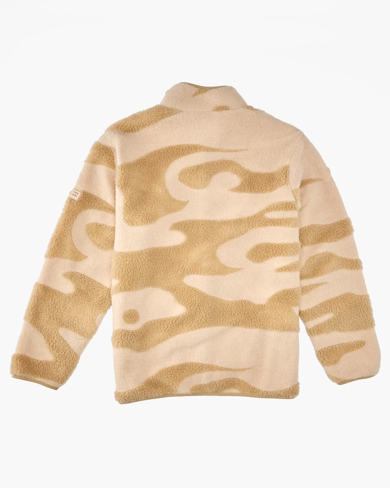 Billabong Boundary Switchback Zip-Up Sherpa Fleece - Chino