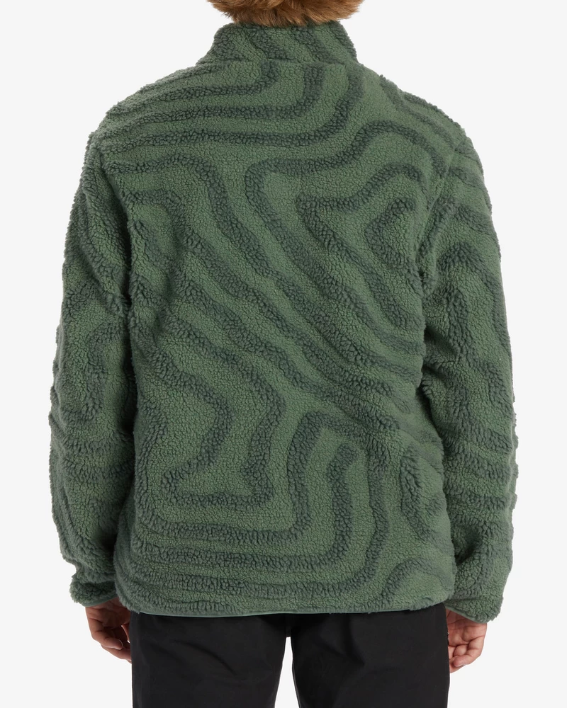 Billabong Boundary Switchback Zip-Up Sherpa Fleece - Sage