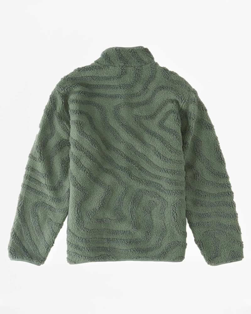 Billabong Boundary Switchback Zip-Up Sherpa Fleece - Sage