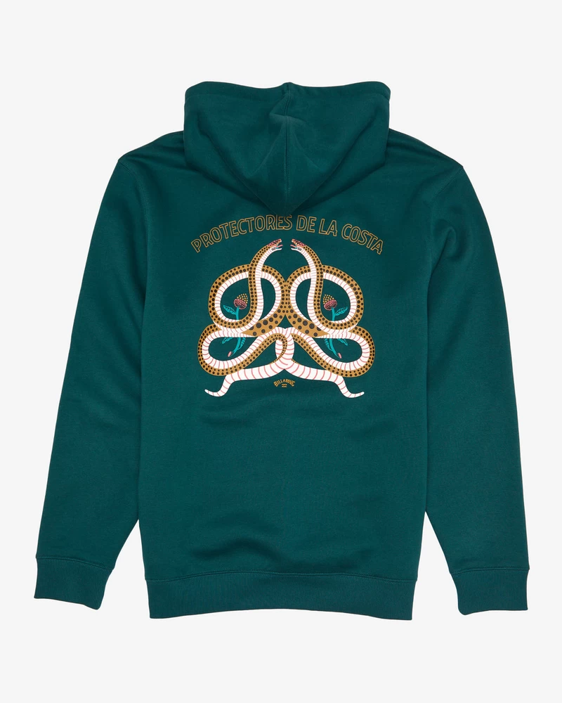 Billabong Serpientes Hoodie - βαθύ γαλαζοπράσινο