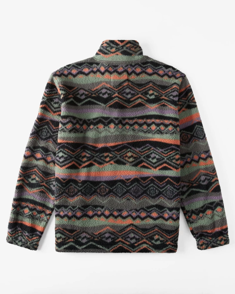 Billabong Rubni Flis S Polupatentnim Zatvaračem S Lažnim Vratom - Sivo Ljubičasta