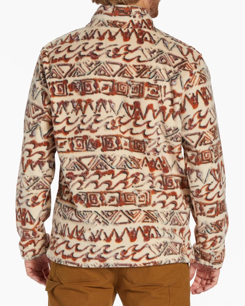 Billabong Boundary Half-Zip Mock Neck Fleece - Chino