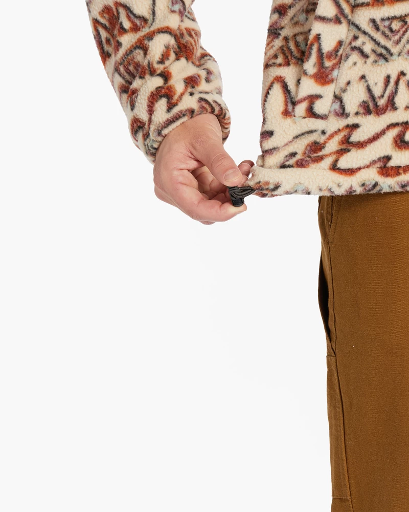 Billabong Boundary Half-Zip Mock Neck Fleece - Chino