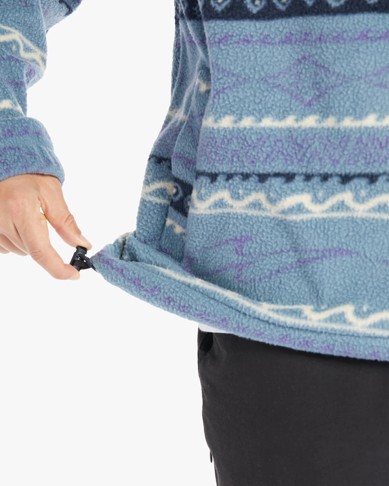 Billabong Boundary Half-Zip Mock Neck Fleece - Washed Blue