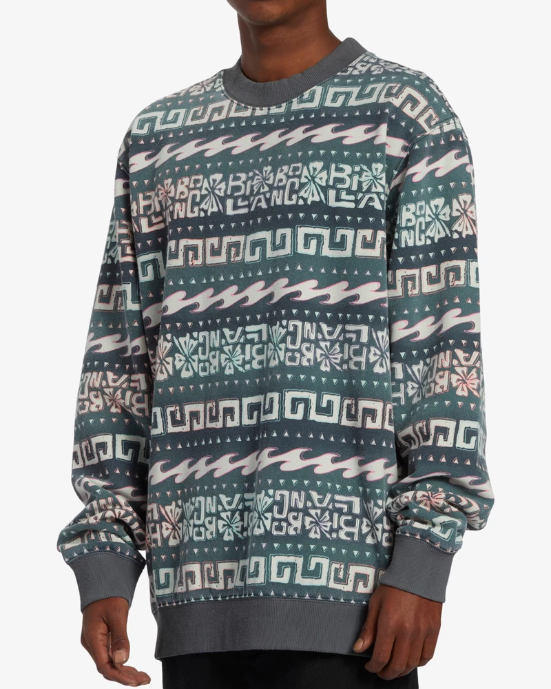 Billabong Halfrack Fleece Crew Neck Sweatshirt - Black