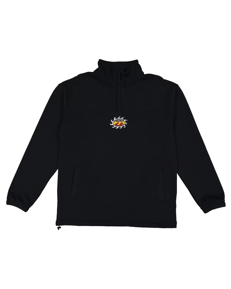 Φούτερ πουλόβερ με μισό φερμουάρ πιόνι Billabong Otis King - μαύρο