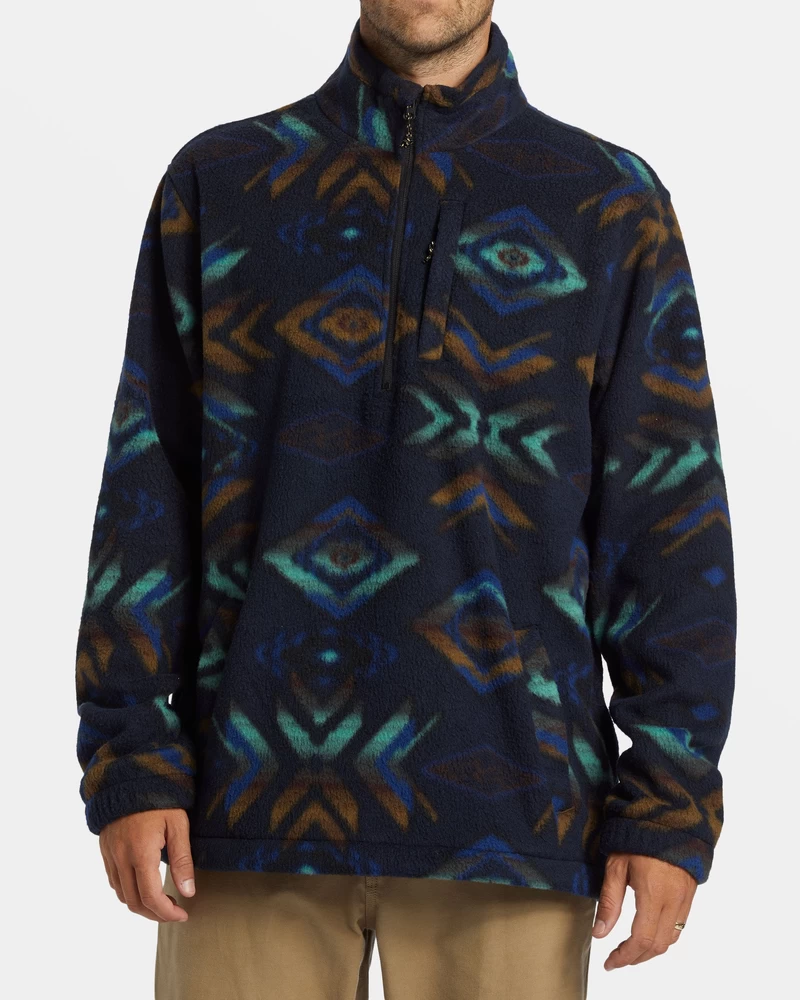 Billabong Boundary Polar Fleece πουλόβερ με μισό φερμουάρ - ναυτικό