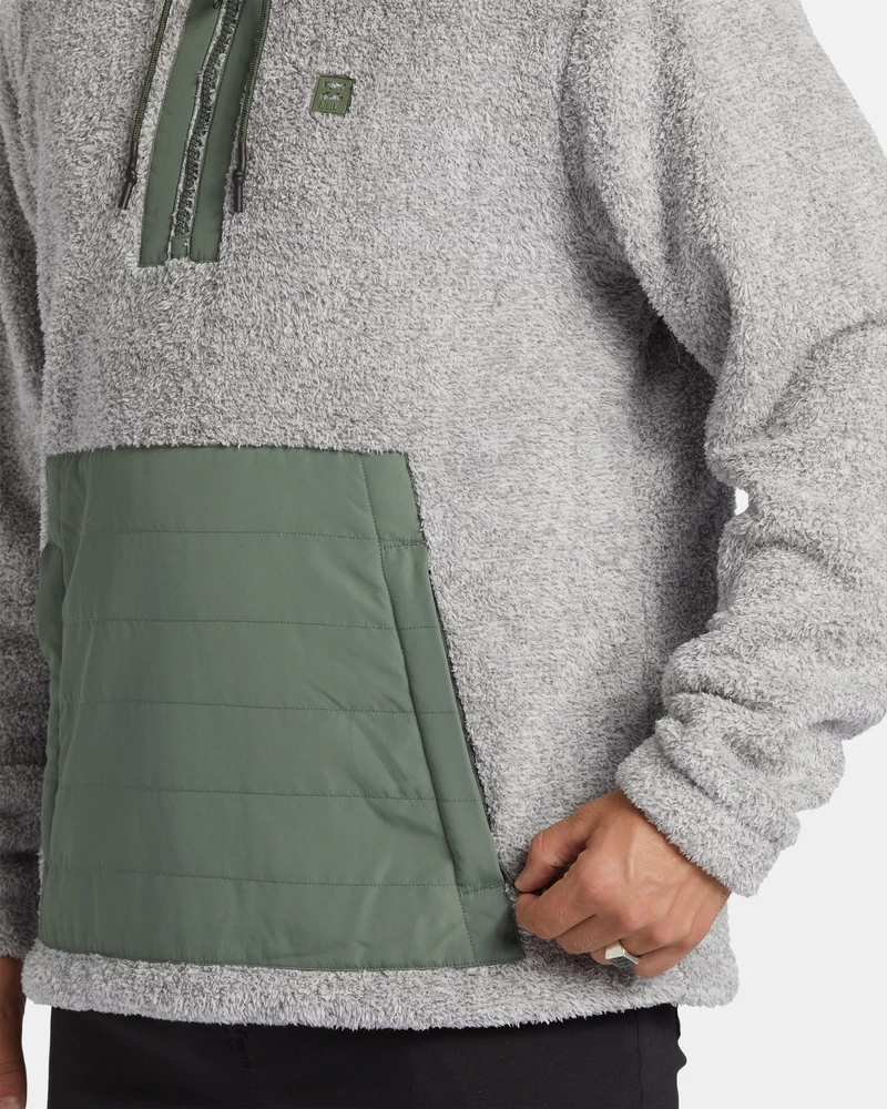 Billabong Badger Half Zip Hoodie - Grey Heather