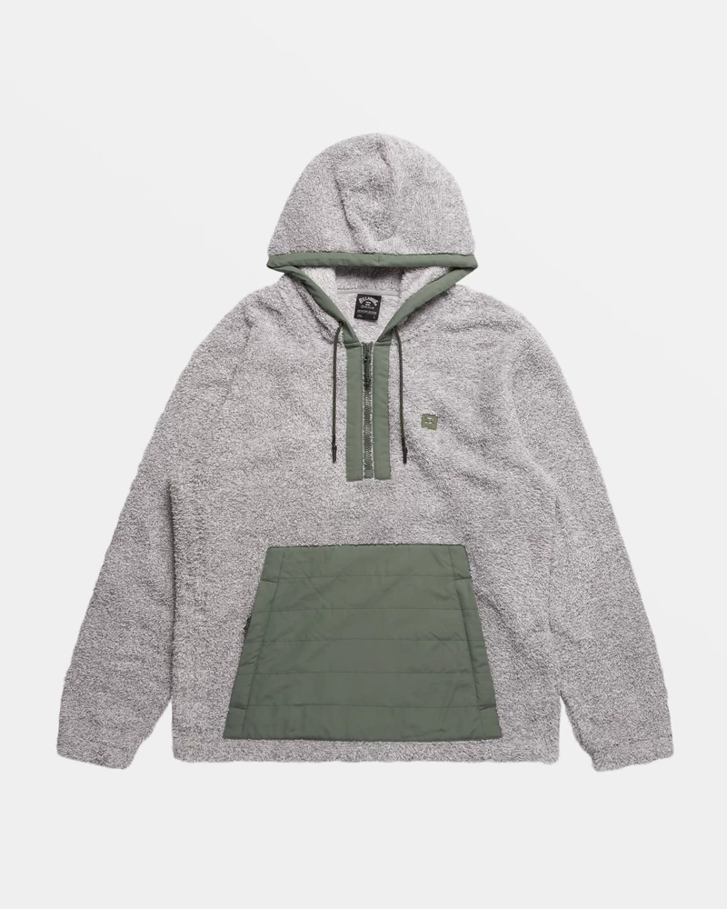 Billabong Badger Half Zip Hoodie - Grey Heather