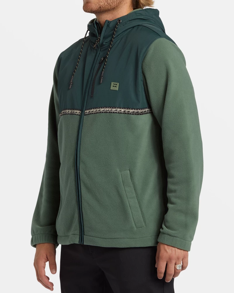 Billabong Boundary Lite Zip-Up Hoodie - Forest Green