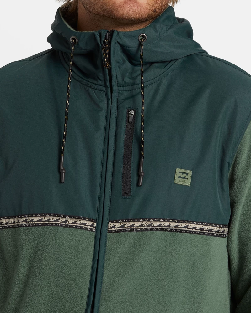 Billabong Boundary Lite Zip-Up Hoodie - Forest Green