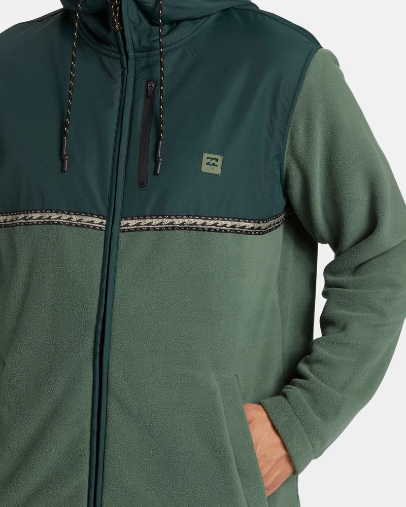 Billabong Boundary Lite Zip-Up Hoodie - Forest Green