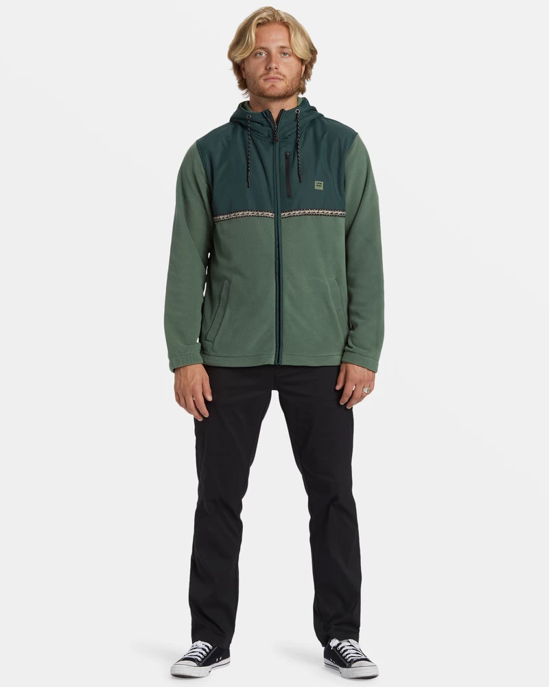 Billabong Boundary Lite Zip-Up Hoodie - Forest Green