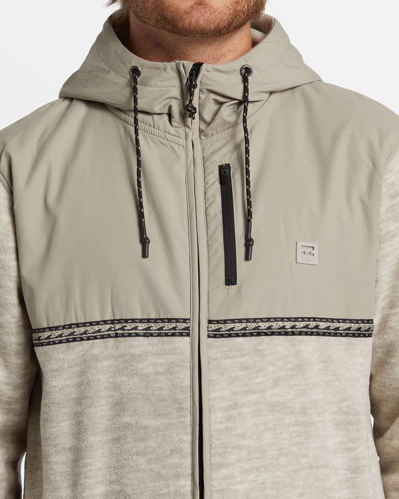 Hanorac Billabong Boundary Lite Cu Fermoar - Oatmeal Heather