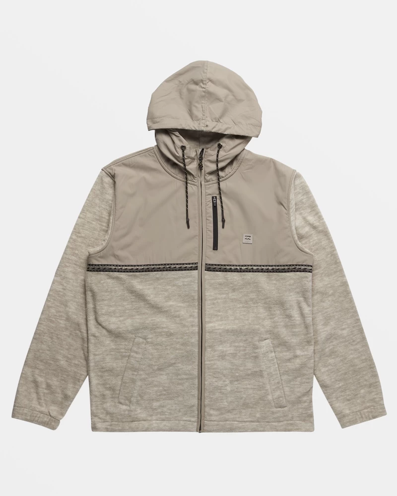 Hanorac Billabong Boundary Lite Cu Fermoar - Oatmeal Heather