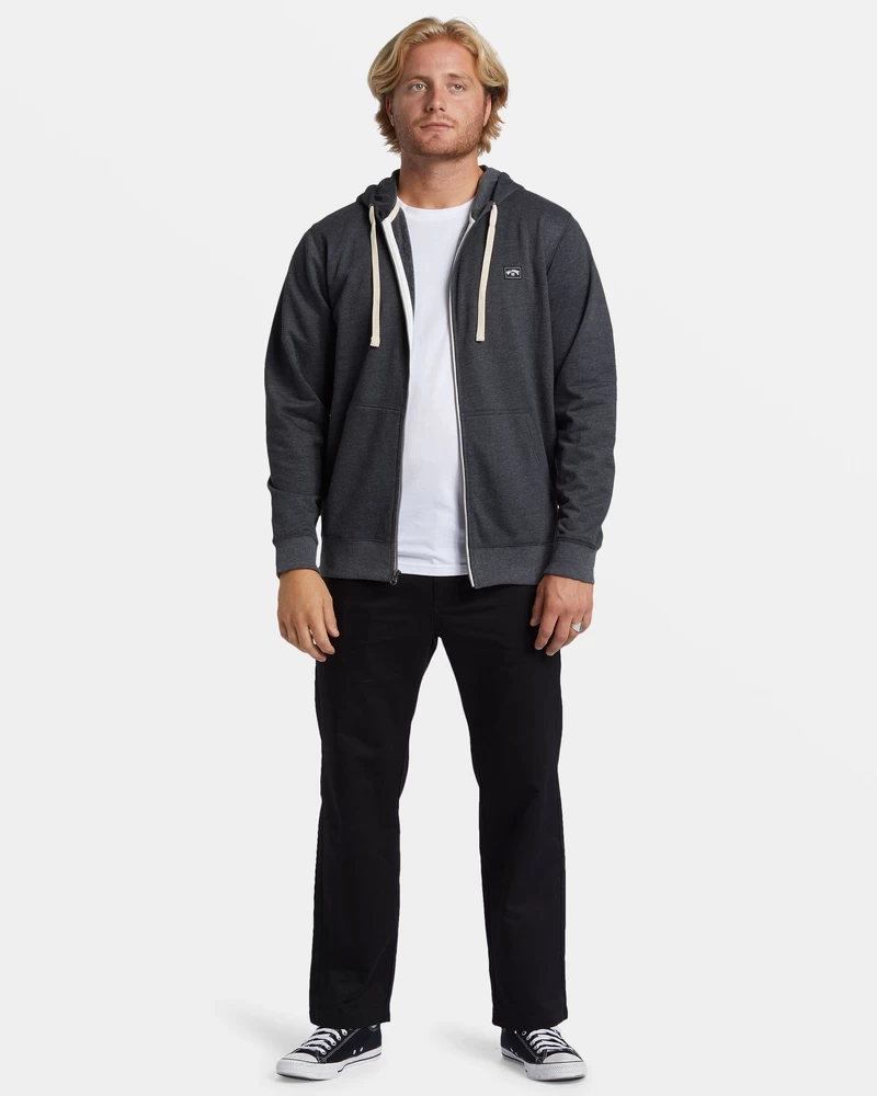 Billabong All Day Zip-Up Hoodie - Black Heather
