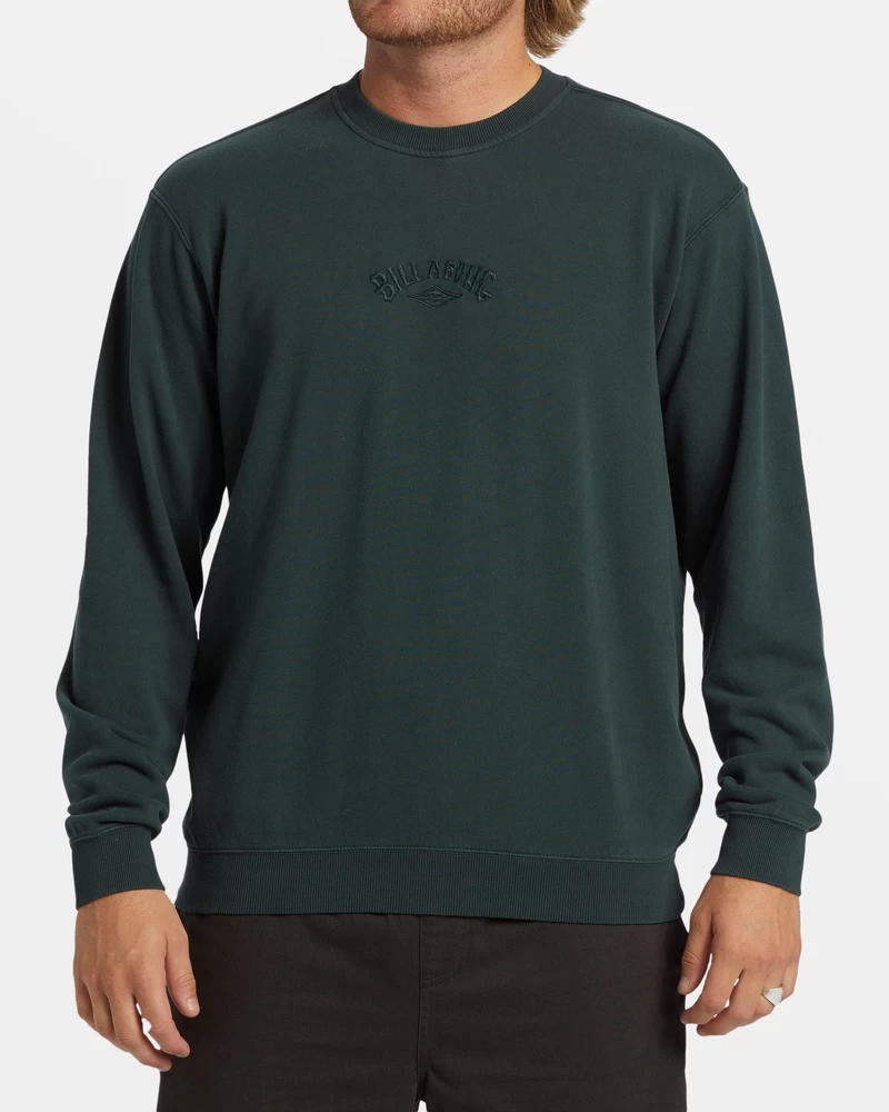 Billabong Wave Washed Crewneck Sweatshirt - Forest Green