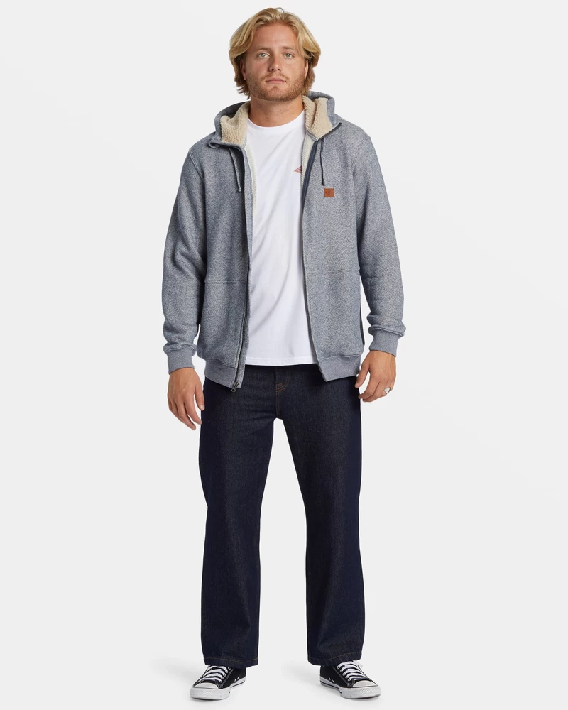 Billabong Hudson Zip-Up Hoodie - Dusty Navy Heather