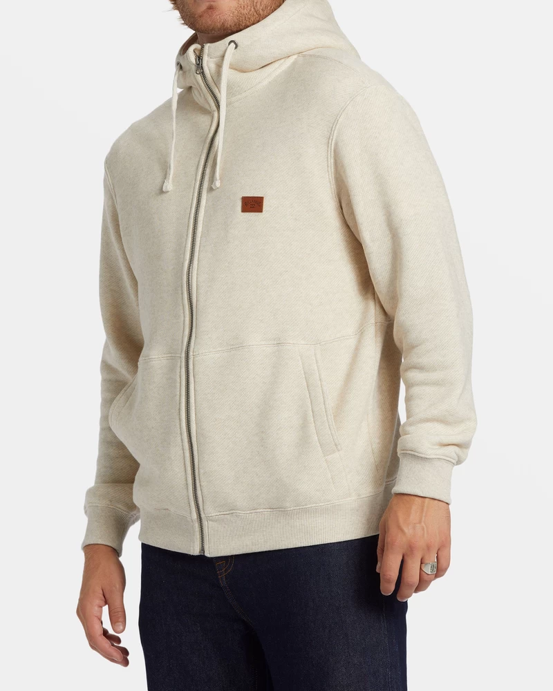 Billabong Hudson Zip-Up Hoodie - Oatmeal Heather