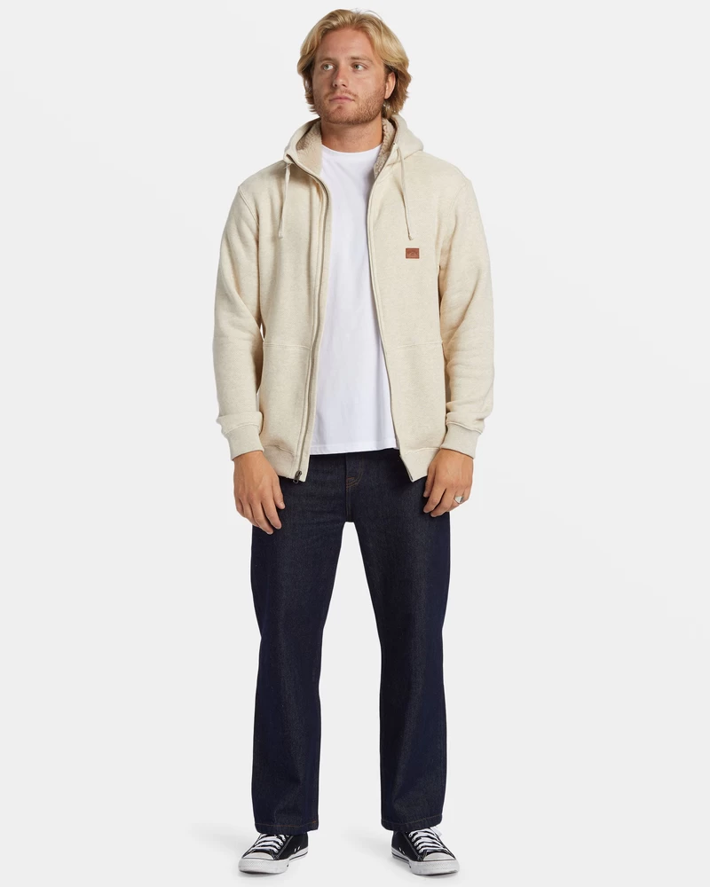 Billabong Hudson Zip-Up Hoodie - Oatmeal Heather