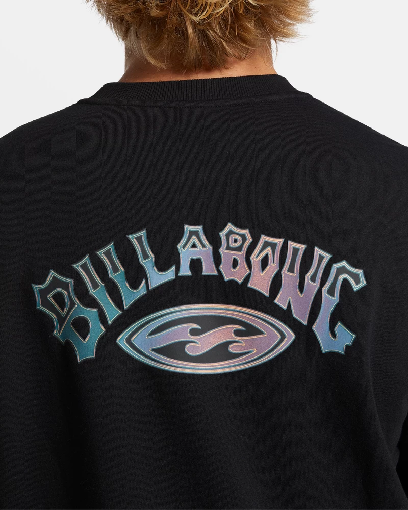 φούτερ Billabong με λεπτή άμμο με λαιμόκοψη - μαύρο