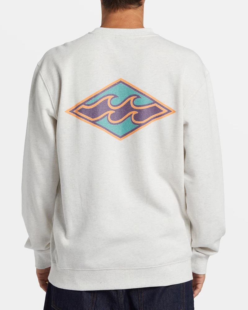 Billabong Short Sands Crewneck Sweatshirt - Light Grey Heather