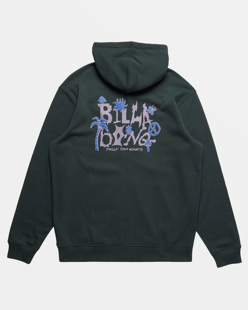 Billabong Kısa Kum Fermuarlı Kapüşonlu üst - Orman Yeşili