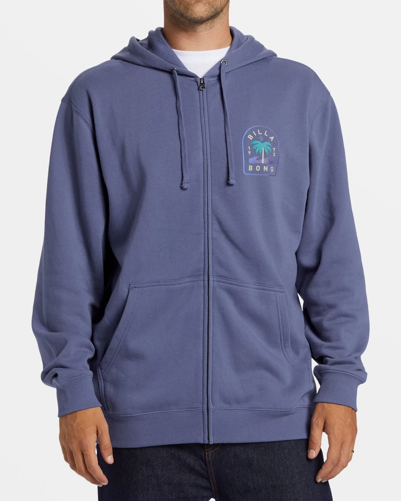 Billabong Short Sands Zip-Up Hoodie - Washed Royal