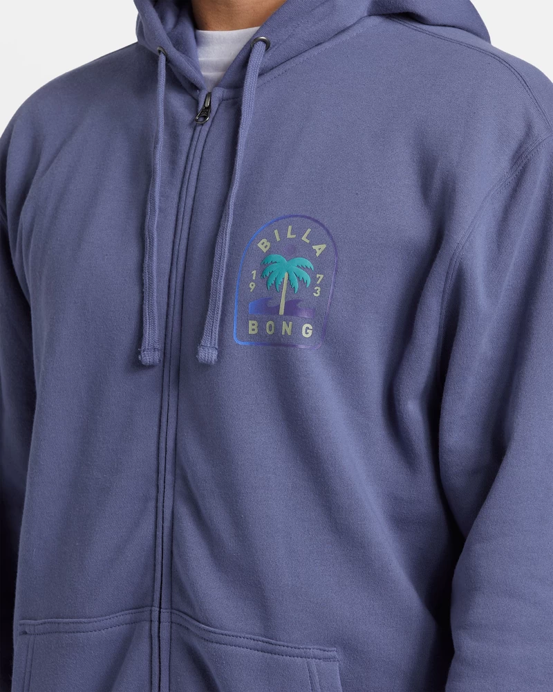 Billabong Short Sands Zip-Up Hoodie - Washed Royal