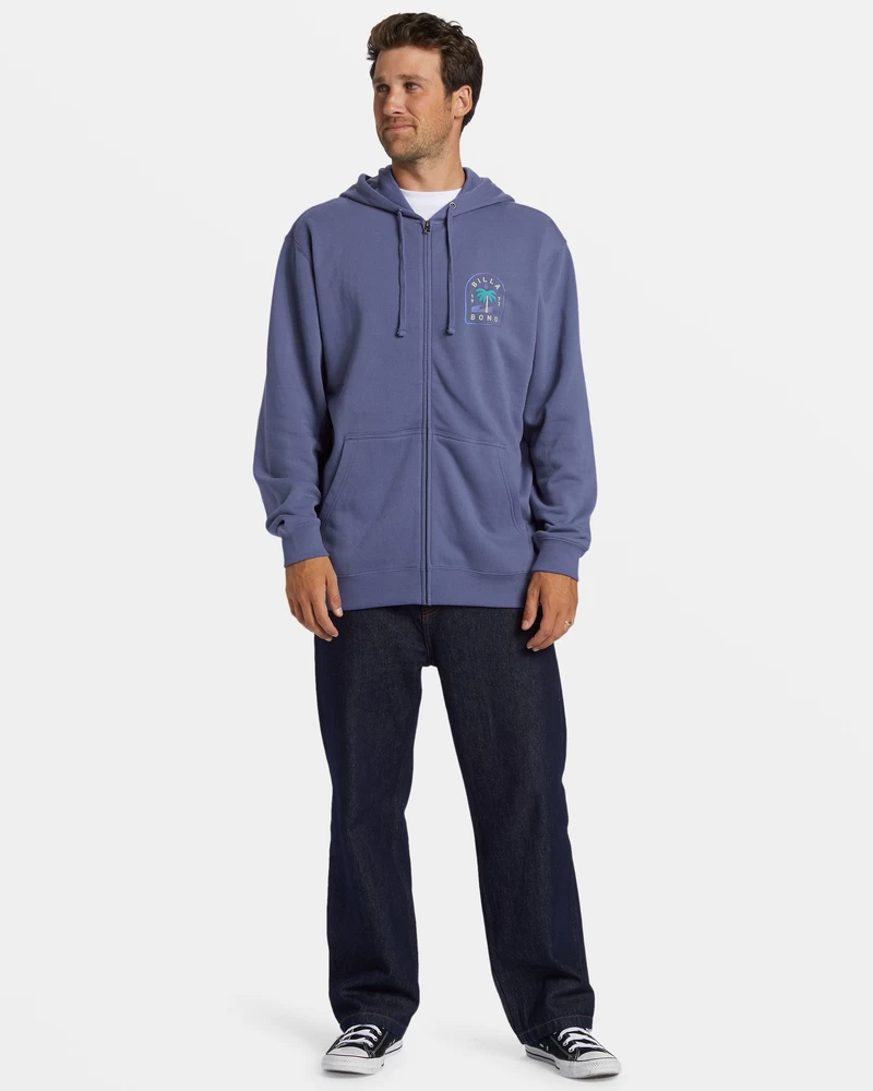 Billabong Short Sands Zip-Up Hoodie - Washed Royal
