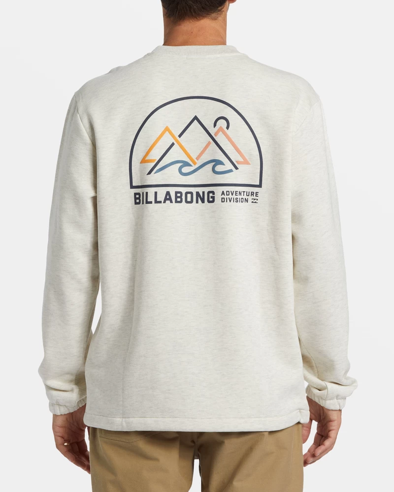 Billabong Compass Pulover Z Okroglim Izrezom - Ovsena Kaša Heather