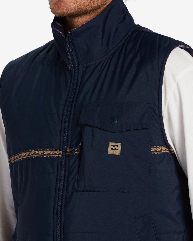 Gilet Reversibile Con Cerniera Intera Billabong A/div Trail - Blu Scuro