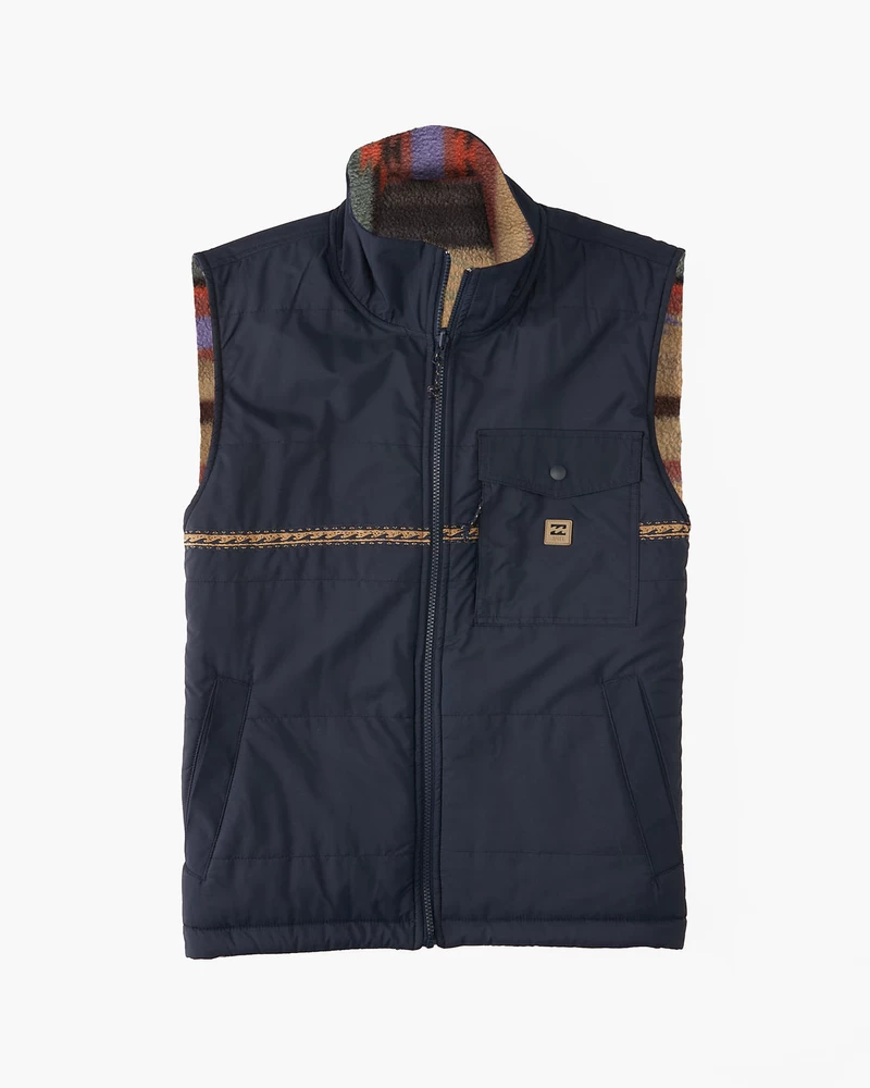 Gilet Reversibile Con Cerniera Intera Billabong A/div Trail - Blu Scuro