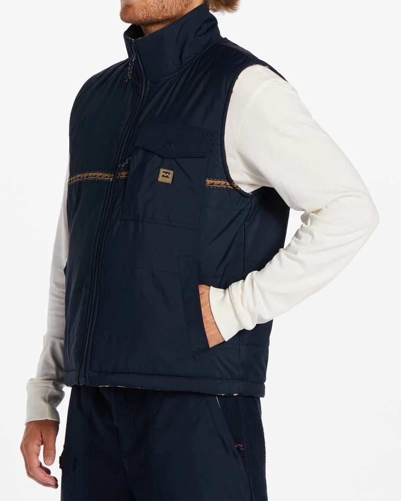 Gilet Reversibile Con Cerniera Intera Billabong A/div Trail - Blu Scuro