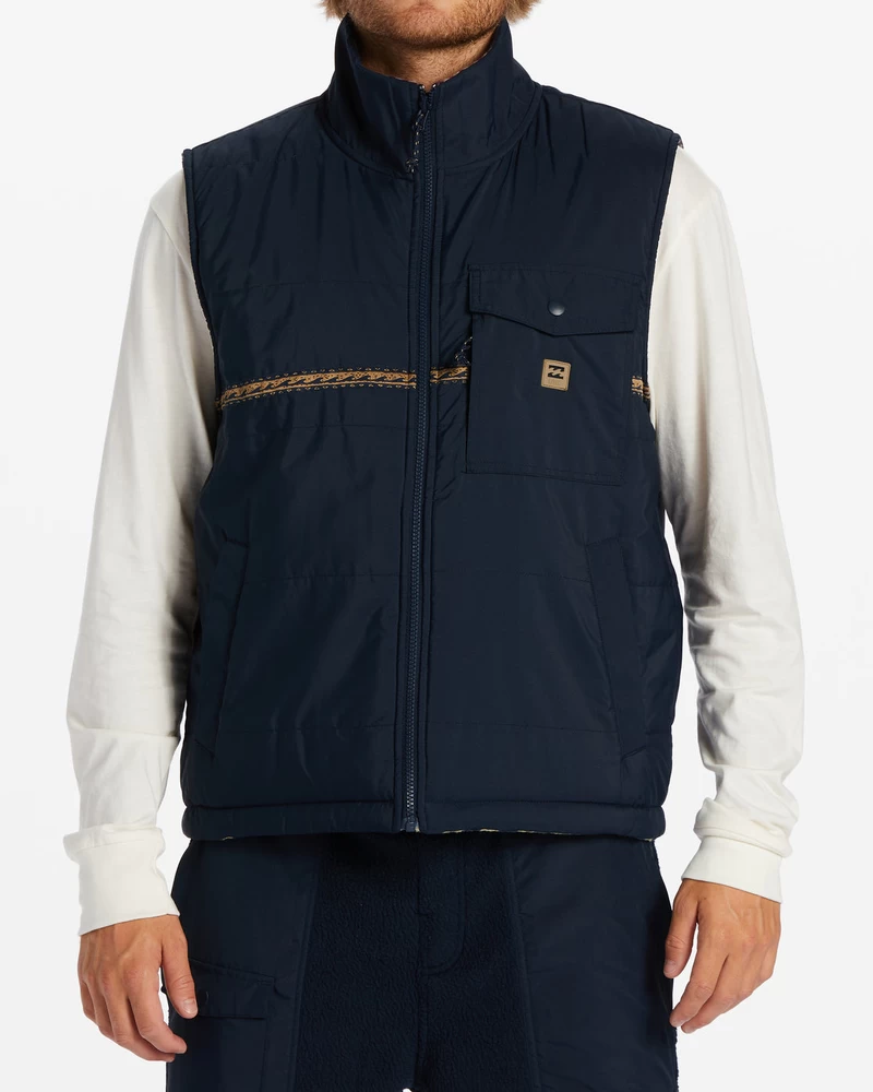 Billabong A/Div Trail Reversible Full-Zip Vest - Navy