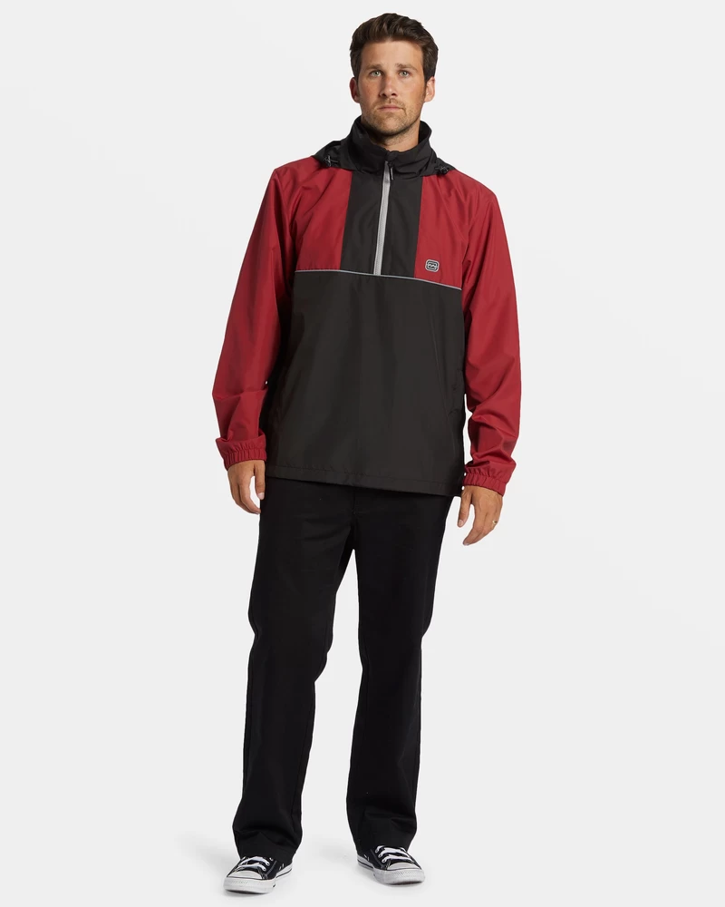 Billabong Spec 73 Windswell Half-Zip Windbreaker - Dusty Red