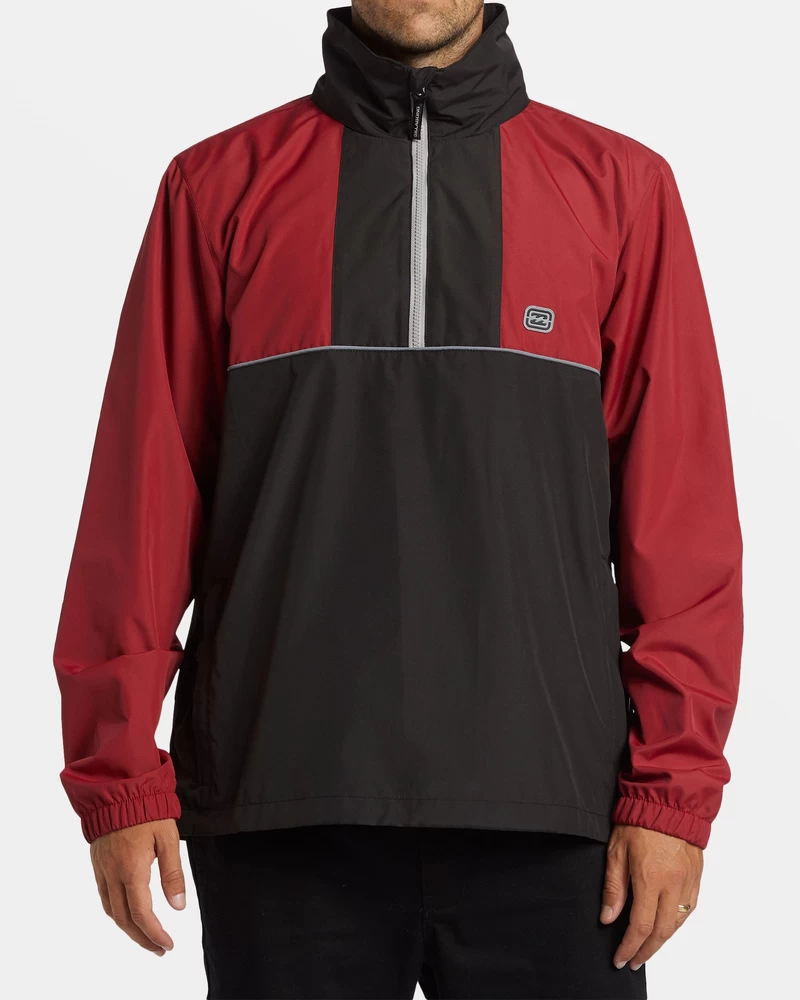 Billabong Spec 73 Windswell Half-Zip Windbreaker - Dusty Red