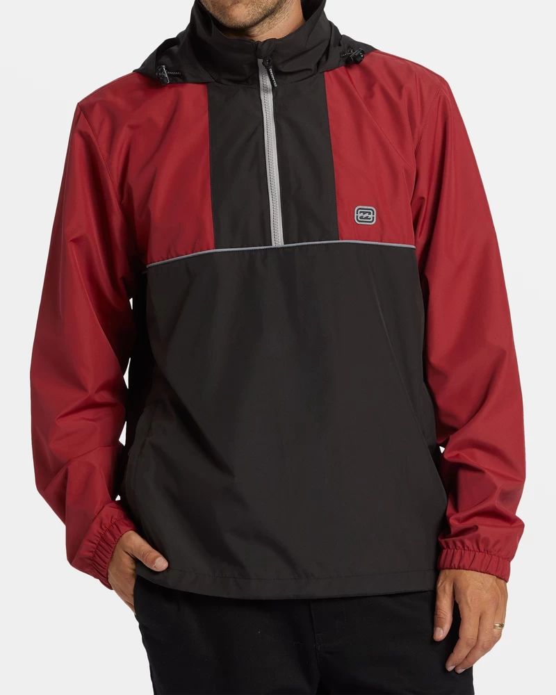 Billabong Spec 73 Windswell Half-Zip Windbreaker - Dusty Red