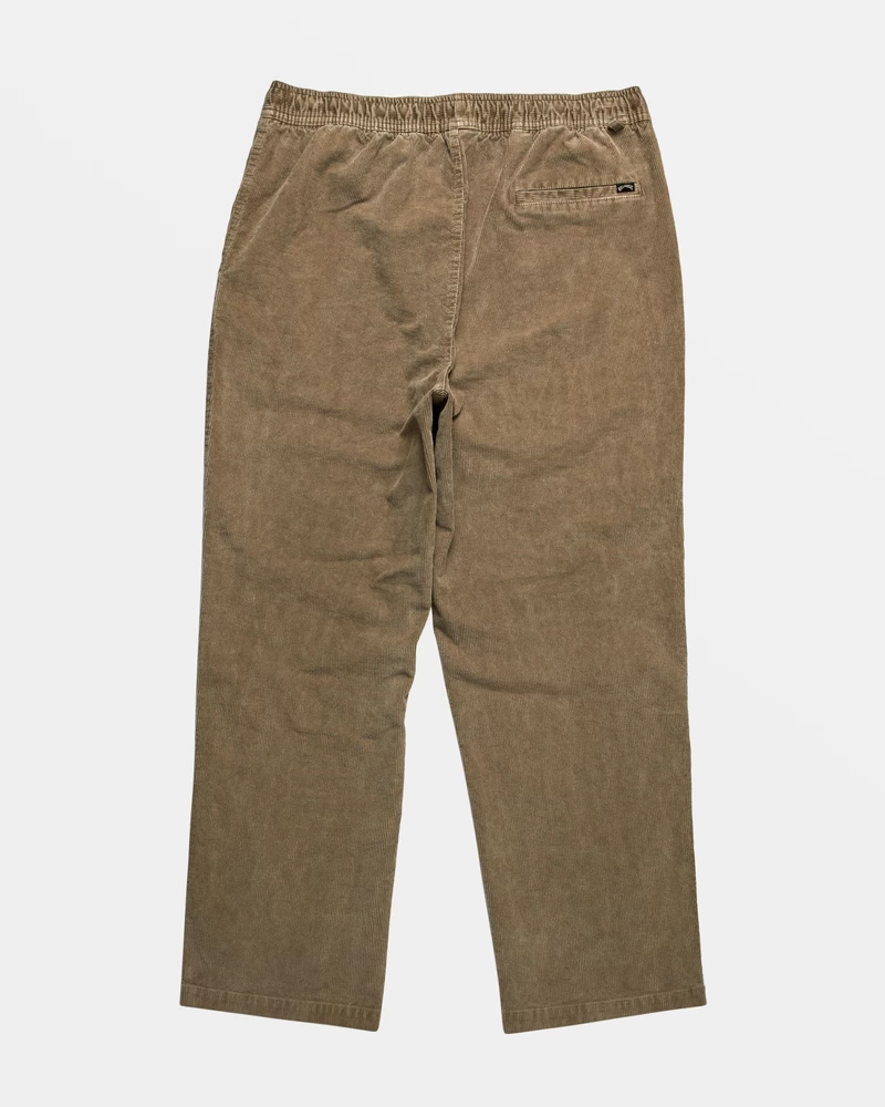 Pantaloni Din Catifea Billabong Larry Cu Talie Elastica - Dune