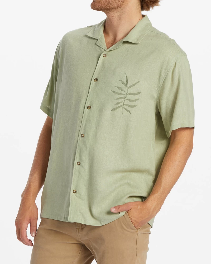 Billabong Sundays Vacay Short Sleeve Shirt - Light Sage