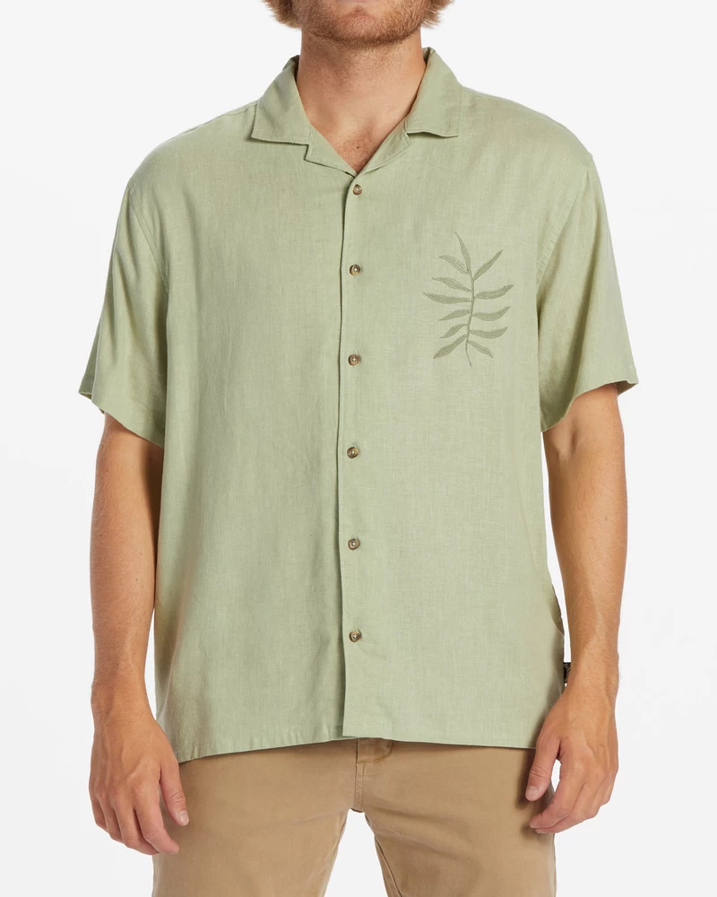 Cămașă Billabong Sundays Vacay Cu Mânecă Scurtă - Light Sage