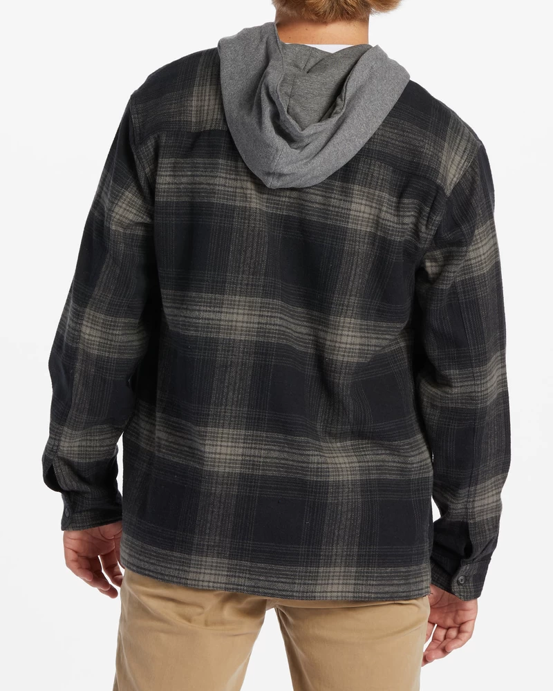 Billabong Baja Hooded Flannel Shirt - Black