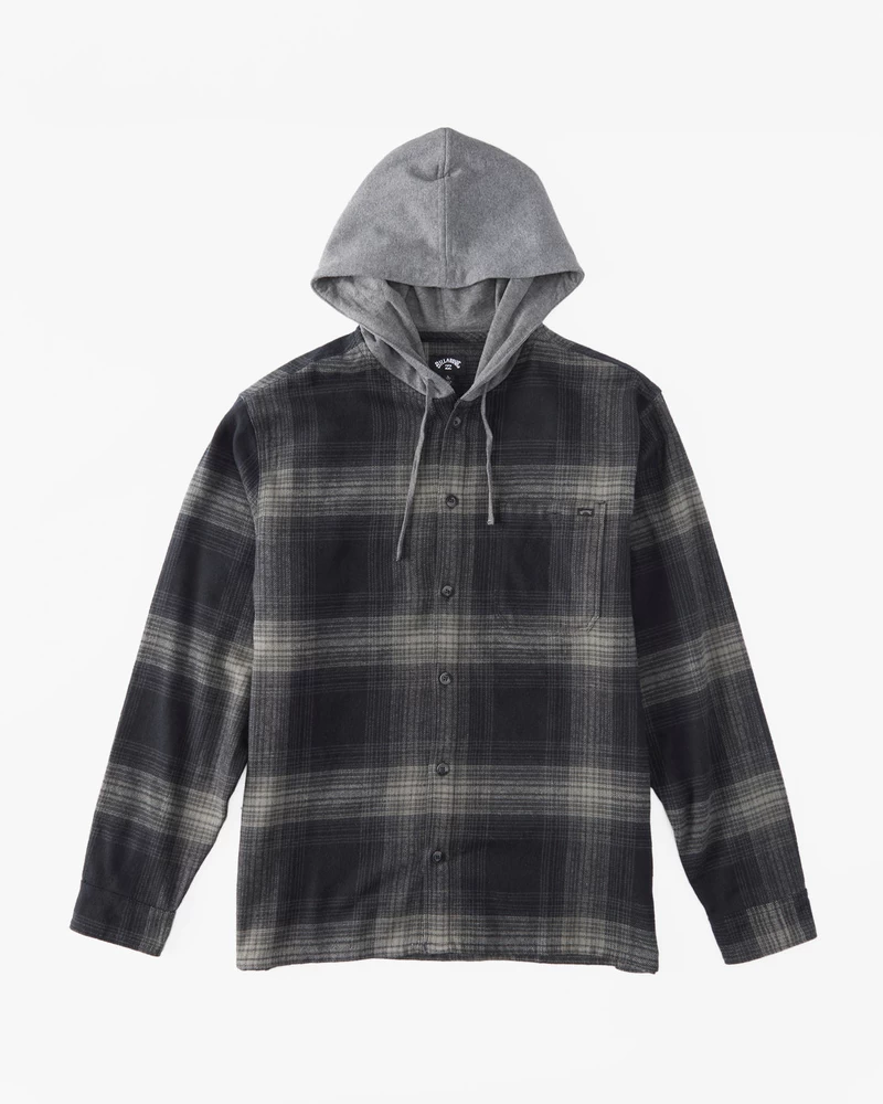Billabong Baja Hooded Flannel Shirt - Black